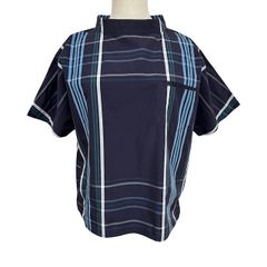 中古 ビームスボーイ BEAMS BOY 半袖 シャツブラウス クリーニング済み チェック柄 レディース フリーサイズ