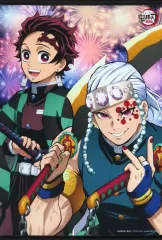 【中古】タペストリー 宇髄天元＆竈門炭治郎 B2タペストリー 「Blu-ray/DVD 鬼滅の刃 遊郭編」 ビックカメラ・コジマ全巻連動購入特典