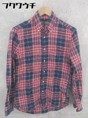 ◇ Gitman Brothers ギットマンブラザーズ USA製 チェック ボタンダウン BD 長袖 シャツ サイズS レッド系 メンズ  【1002802402135】