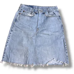 リーバイス リメイク デニムスカート L 90s 古着 ジーンズ カスタム スカート ボトムス ブルー Levis