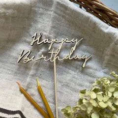 【送料無料】木製ケーキトッパー 