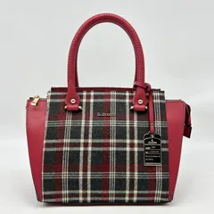 1520 ＆chouette アンドシュエット ハンドバッグ 秋冬 チェック  赤 レッド