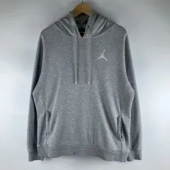 Nike(ナイキ） ジョーダン グレー 裏起毛 フード付きTシャツ L 250814