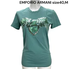 美品エンポリオアルマーニ　EMPORIO ARMANI エンジェル　ロゴ　Tシャツ　カットソー　40、M レディース　S5Q037