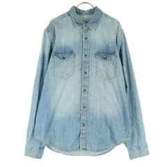 GAP ギャップ 長袖 デニムシャツ L ブルー メンズ 古着