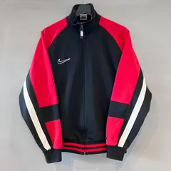 90's NIKE ナイキ 白タグ トラックジャケット ジャージ スポーツウェア トレーニングウェア 赤 黒 白 レッド ブラック ホワイト メンズ Lサイズ