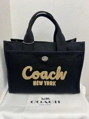【高収納×2WAY】COACH コーチ キャンバス トートバッグ 大容量 横34cm ショルダー付き