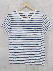 ◇ Champion チャンピオン 半袖 Tシャツ カットソー Ｌ ホワイト　ネイビー #  【1002799961226】