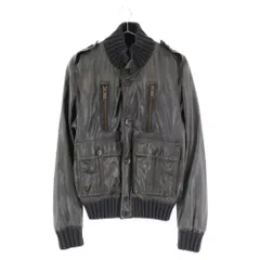 GUCCI (グッチ) マドンナ カウレザーボンバージャケット 牛革 カーキ 171472のサムネイル