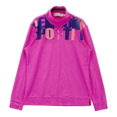 サイズ：M LECOQ GOLF ルコックゴルフ  ハイネック長袖 Tシャツ 総柄 ピンク系 [240101293243]# ゴルフウェア レディース ストスト