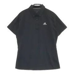 サイズ：M ADIDAS GOLF アディダスゴルフ GM3750 半袖ポロシャツ ボタンダウン  ブラック系 [240101201757]# ゴルフウェア レディース ストスト