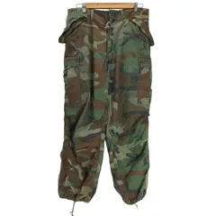 ユーエスアーミー U.S. ARMY 80S M-65 COLD WEATHER FIELD 50/50 ナイロン コットン ウッドランドカモ 迷彩柄 ミリタリー カーゴ パンツ 1985年製 サンフェード メンズ  MEDIUM-REULAR