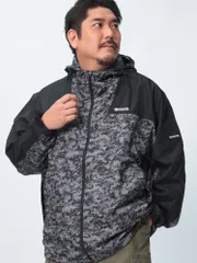 OUTDOOR PRODUCTS アウトドアプロダクツ フルジップ パーカー 大きいサイズ メンズ 裏メッシュ 迷彩柄 アウター ブルゾン カモフラ フード チャコール