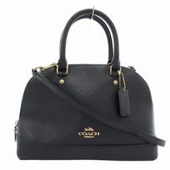 コーチ COACH ミニ シエラ サッチェル 2way ハンドバッグ ショルダー レザー ロゴ ネイビー F27591 /FF ■GY17