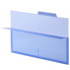 ライオン事務器 PPポケットホルダー 1山 A4 ヨコ マチ付 LFS-12PH ブルー