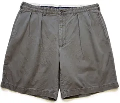 90s ポロ ラルフローレン ツータック コットン チノ ショートパンツ グレー 38★59 ショーツ オールド クラシック チノパン ビッグサイズ
