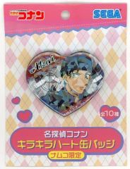 名探偵コナン 怪盗キッド namco キラキラハート缶バッジ　ナムコ限定 名探偵コナン キラキラビッグハート型缶バッジ 怪盗キッド - メルカリ
