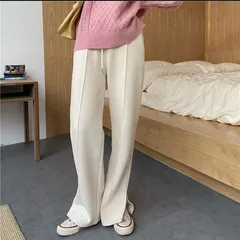 韓国 レディース服 カジュアルパンツ 裏起毛 スウェットパンツ