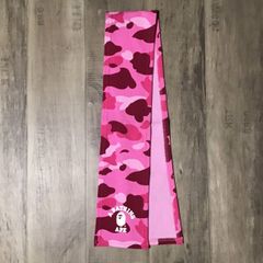 ☆新品☆ カレッジロゴ スウェット ミニ マフラー pink camo a