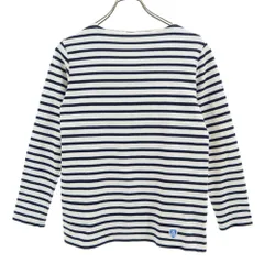 オーシバル フランス製 ボーダー柄 長袖 バスクシャツ 2 ホワイト×ネイビー ORCIVAL ロンT レディース