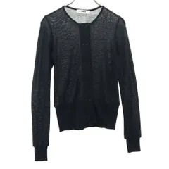 ジルサンダー イタリア製 ウールブレンド 長袖 ニット カーディガン M ブラック系 JIL SANDER レディース 古着 【240308】のサムネイル