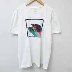 XL/古着 ノースフェイス 半袖 ブランド Tシャツ メンズ ビッグロゴ 大きいサイズ コットン クルーネック 白 ホワイト 25may26 中古
