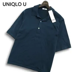 【新品 24SS】 UNIQLO U ユニクロ ユー ルメール 春夏 半袖 ニット ポロシャツ Sz.L メンズ 紺 ネイビー 未使用