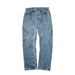 W34 L33 90s USA製 1990年 Levi's 501 0109 デニムパンツ ケミカルウォッシュ ブルー ボタンフライ エルパソ 刻印525
