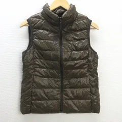 U■ユニクロ/UNIQLO ウルトラライトダウンベスト/217-079256【L】茶系/LADIES/13【中古】■