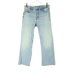 美品 ZARA ザラ ダメージ加工 デニムパンツ 38 ブルー レディース 古着