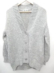 ◇ GLOBAL WORK グローバルワーク ケーブルニット 長袖 カーディガン サイズL グレー レディース P  【1406240015320】