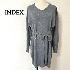 INDEX インデックス ドロップショルダー ニット ワンピース