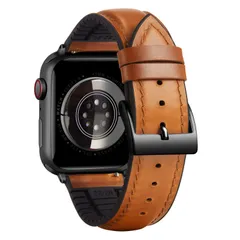 【在庫処分】SE Ultra Ultra2 SE2 ベルト iWatch コンパチブル Series コンパチブル コンパチブル 通気性 10/9/8/7/6/5/4/3/2/1 内側シリコン製 革ベルト オイルワックスレザー メンズ アップルウォッチバンド