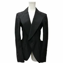 ジュンヤワタナベ JUNYA WATANABE ウール テーラードジャケット ブレザー ステッチ JO-J024 AD2004 ブラック Mサイズ ■GY09のサムネイル