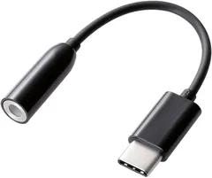 063 エレコム タイプC to 3.5mm音声変換ケーブル 【Type-C端子を3.5mmステレオミニ端子に変換する】 ブラック AD-C35BK