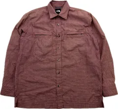 THE NORTH FACE ☆ ノースフェイス 長袖 レッド チェック シャツ メンズ M 通年 人気 着まわし アウトドア キャンプ タウンユース ■FD281のサムネイル