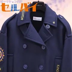 ヴァレンティノ　ウール　ピーコート　ネイビー　pコート　50 VALENTINO（ヴァレンティノ）ピーコート 紺 サイズ:46(M位