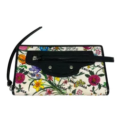 【GUCCI】グッチ バレンシアガ コラボ  681710 長財布 レディース ハッカー フローラ 花柄 ラウンドファスナー