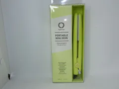 アゲツヤ　ミニポップ　ポータブルミニ アイロン ミルキーイエロー色 　携帯耐熱ポーチ付 軽量 海外対応