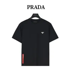 【今日特価】Prada / プラダ 25ss 胸三角ロゴ後裾赤条 T シャツのサムネイル