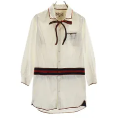 ザドレスアンドコー ヒデアキサカグチ 日本製 長袖 ロングシャツ 38 白系 The Dress & Co. HIDEAKI SAKAGUCHI チュニック レディース