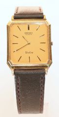 SEIKO Dolce 6730-5540 メンズ クォーツ 金メッキケース 1980s 1630