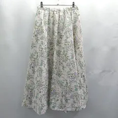 ◇ ◎●未使用● Θ Samansa Mos2 blue 花柄 ロング フレア スカート サイズF パープル系 レディース E  【1503310013504】