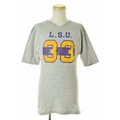【CHAMPION】80s トリコタグ L.S.U. フットボール五分袖Tシャツ