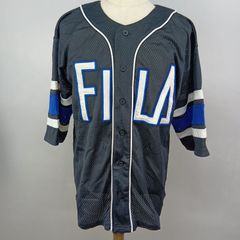 FILA　フィラ　90s　ベースボールシャツ　メッシュゲームシャツ　サイズM 香港製　ゆったり大きめ