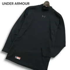 新品 未使用 UNDER ARMOUR アンダーアーマー 裏起毛 長袖 モックネック コンプレッション インナー シャツ Sz.XL メンズ 黒