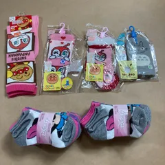 ★ キッズ 女児 キャラクター靴下 16足 まとめ商品 アンパンマン ドキンちゃん となりのトトロ ディズニー 新品未使用品 9～12、12～15、16～18、14～18㎝ レディース 0.25kg