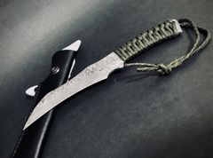 ナイフ　#043　 [腐蝕紋様] 　シースナイフ　アウトドア　ブッシュクラフト