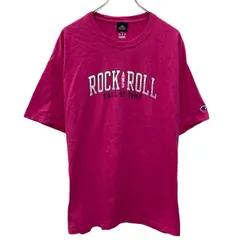 Champion 半袖 プリントTシャツ XL ピンク チャンピオン プルオーバー ビッグサイズ ワンポイントロゴ 古着卸 アメリカ仕入 a706-5809