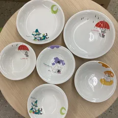 新品未使用/ムーミン　パスタカレー皿2枚&サラダボウル4枚